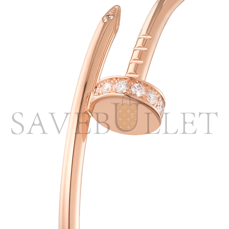 CARTIER JUSTE UN CLOU HOOP EARRINGS, LARGE MODEL, DIAMONDS B8301212